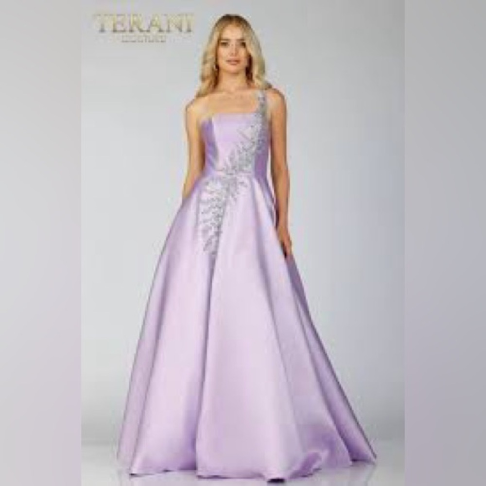 Terani Couture Lavender Maxi Dress